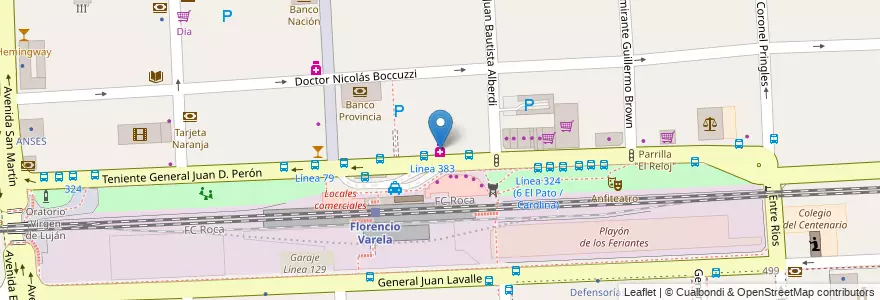 Mapa de ubicacion de Benitez en アルゼンチン, ブエノスアイレス州, Partido De Florencio Varela, Florencio Varela.