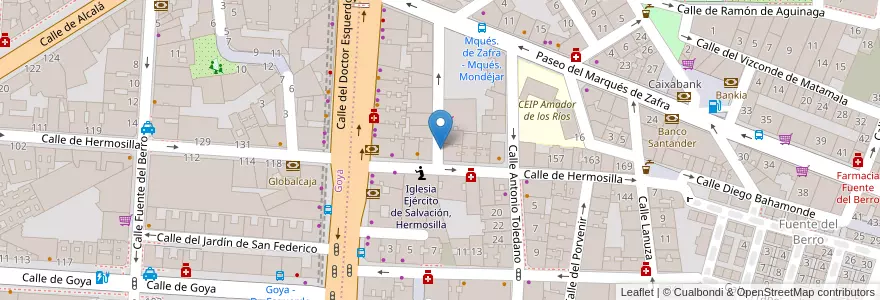 Mapa de ubicacion de BENITO DE CASTRO, CALLE, DE,13 en اسپانیا, بخش خودمختار مادرید, بخش خودمختار مادرید, Área Metropolitana De Madrid Y Corredor Del Henares, مادرید.
