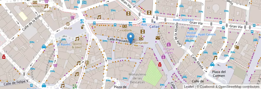 Mapa de ubicacion de Bentley's en Испания, Мадрид, Мадрид, Área Metropolitana De Madrid Y Corredor Del Henares, Мадрид.