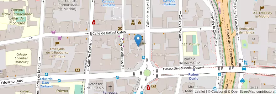 Mapa de ubicacion de BeOne en スペイン, マドリード州, Comunidad De Madrid, Área Metropolitana De Madrid Y Corredor Del Henares, Madrid.
