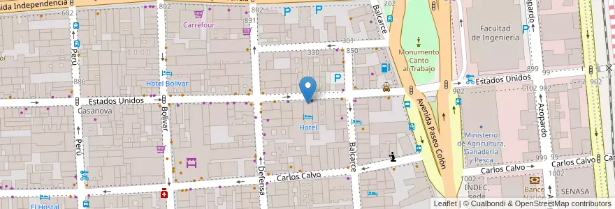Mapa de ubicacion de Berlina Bunker, San Telmo en Arjantin, Ciudad Autónoma De Buenos Aires, Comuna 1, Buenos Aires.