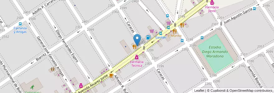 Mapa de ubicacion de Bernabei, Villa del Parque en 阿根廷, Ciudad Autónoma De Buenos Aires, 布宜诺斯艾利斯, Comuna 11.