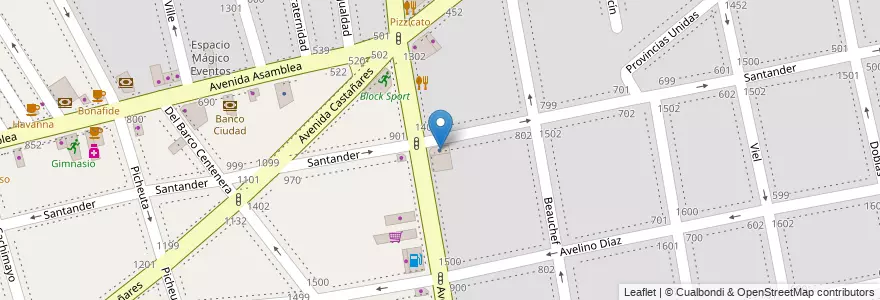 Mapa de ubicacion de Berrueta, Parque Chacabuco en 阿根廷, Ciudad Autónoma De Buenos Aires, Comuna 7, 布宜诺斯艾利斯.