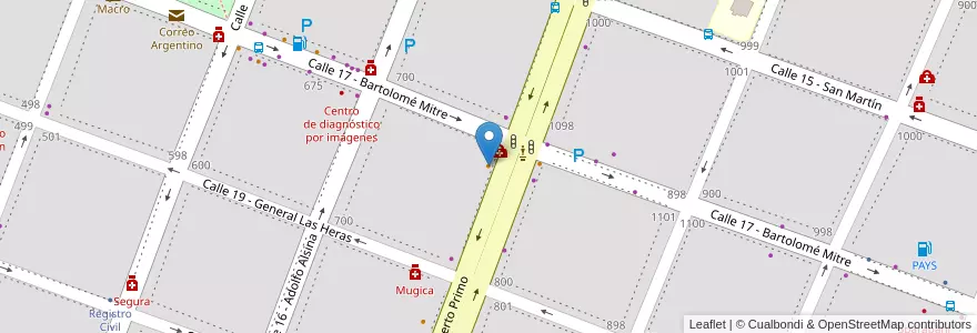 Mapa de ubicacion de Berto en Argentina, Buenos Aires, Partido De Luján.