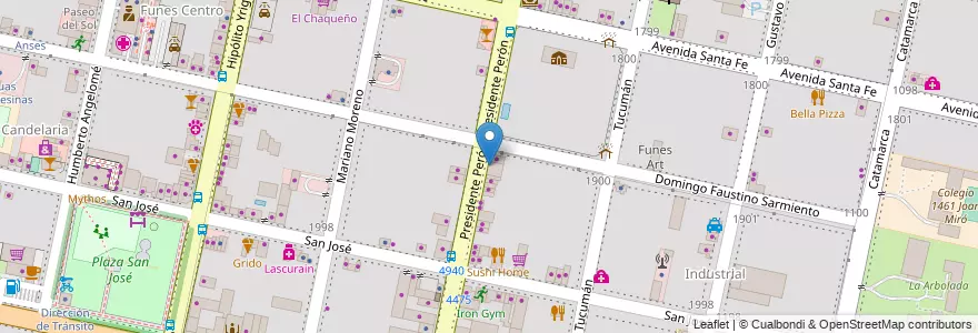 Mapa de ubicacion de Bertolotti en Argentinië, Santa Fe, Departamento Rosario, Municipio De Funes, Funes.