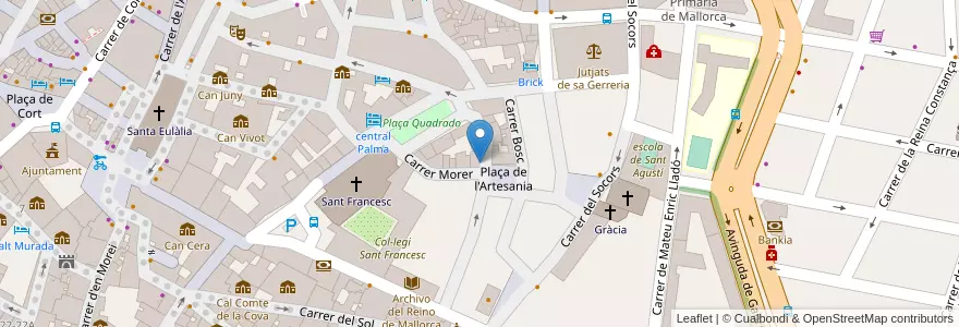 Mapa de ubicacion de בית מדרש ברנט פומר Bet Midrash Bernat Pomar en 스페인, 발레아레스 제도, España (Mar Territorial), 팔마데, 발레아레스 제도, 팔마데.