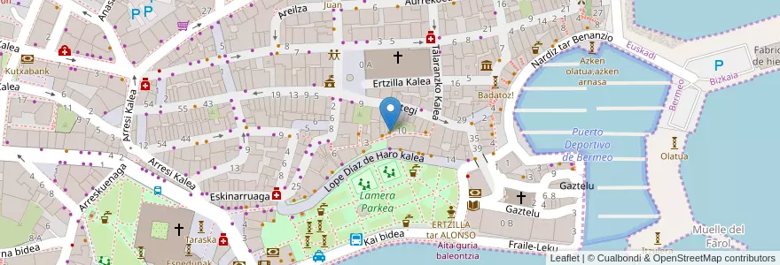 Mapa de ubicacion de Beti Ondo en 스페인, Euskadi, Bizkaia, Busturialdea-Urdaibai, Bermeo.