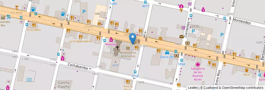 Mapa de ubicacion de Beto's en الأرجنتين, سانتا في, Departamento Rosario, Municipio De Rosario, روساريو.