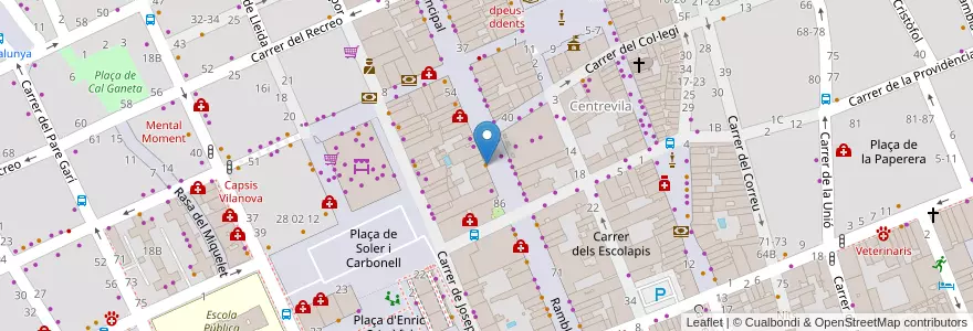 Mapa de ubicacion de Beverly Hills Bar-Grill en Spagna, Catalunya, Barcelona, Garraf, Vilanova I La Geltrú.