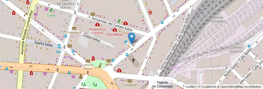 Mapa de ubicacion de BHIP Oscus-Dolores Sopeña en Spanje, Baskenland, Biskaje, Bilboaldea, Bilbao.