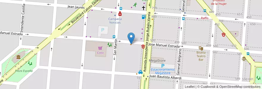 Mapa de ubicacion de Bian Sushi en Argentinië, Buenos Aires, Partido De Campana.