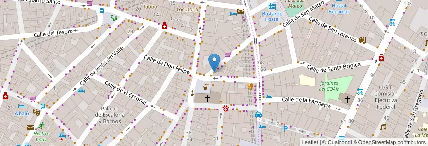 Mapa de ubicacion de Bianchi Kiosko Caffè en Spanje, Comunidad De Madrid, Comunidad De Madrid, Área Metropolitana De Madrid Y Corredor Del Henares, Madrid.