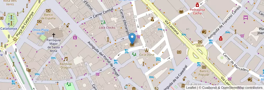 Mapa de ubicacion de biblioteca Balmes en 西班牙, Catalunya, Barcelona, Barcelonès, Barcelona.