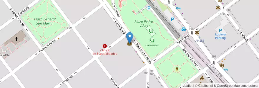 Mapa de ubicacion de Biblioteca Bernardino Rivadavia en Argentina, Córdoba, Departamento General San Martín, Pedanía Villa María, Municipio De Villa María, Villa María.
