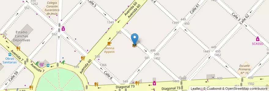 Mapa de ubicacion de Biblioteca Braille, Digital y Parlante de la Provincia de Buenos Aires, Casco Urbano en الأرجنتين, بوينس آيرس, Partido De La Plata, لابلاتا.