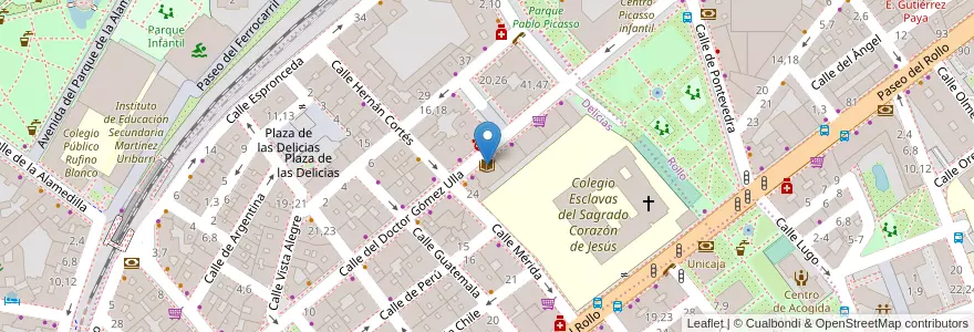 Mapa de ubicacion de Biblioteca Caja Duero en Spanje, Castilië En León, Salamanca, Campo De Salamanca, Salamanca.