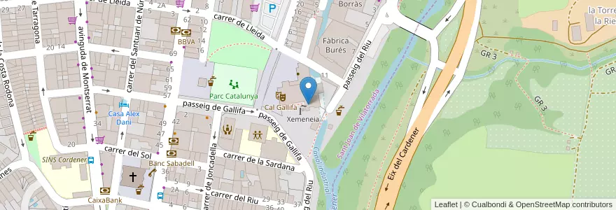 Mapa de ubicacion de Biblioteca Cal Gallifa en Spain, Catalonia, Barcelona, Bages, Sant Joan De Vilatorrada.