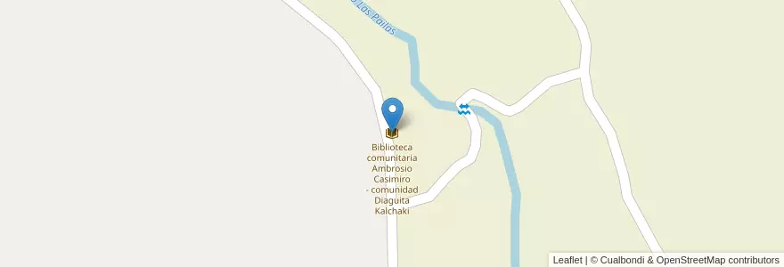 Mapa de ubicacion de Biblioteca comunitaria Ambrosio Casimiro - comunidad Diaguita Kalchaki en Argentine, Salta, Cachi, Municipio De Cachi.
