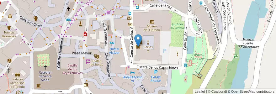 Mapa de ubicacion de Biblioteca de Castilla-La Mancha en Spanien, Kastilien-La Mancha, Toledo, Toledo, Toledo.