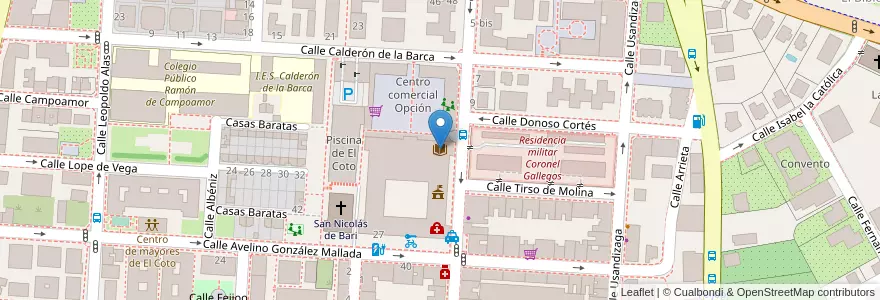 Mapa de ubicacion de Biblioteca de El Coto en Espanha, Astúrias, Astúrias, Gijón/Xixón.