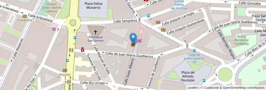Mapa de ubicacion de Biblioteca de Milagrosa en Spanien, Navarra, Navarra, Pamplona/Iruña.