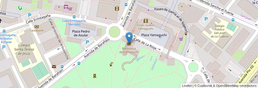 Mapa de ubicacion de Biblioteca de Yamaguchi en スペイン, ナバーラ州, ナバーラ州, パンプローナ.