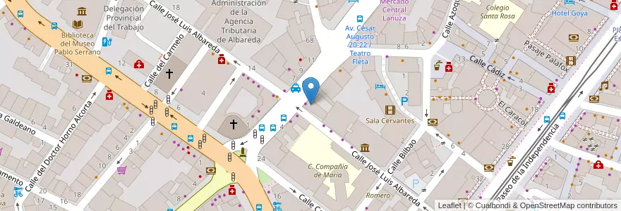 Mapa de ubicacion de Biblioteca del Instituto de Seguridad y Salud Laboral en Spanien, Aragonien, Saragossa, Zaragoza, Saragossa.