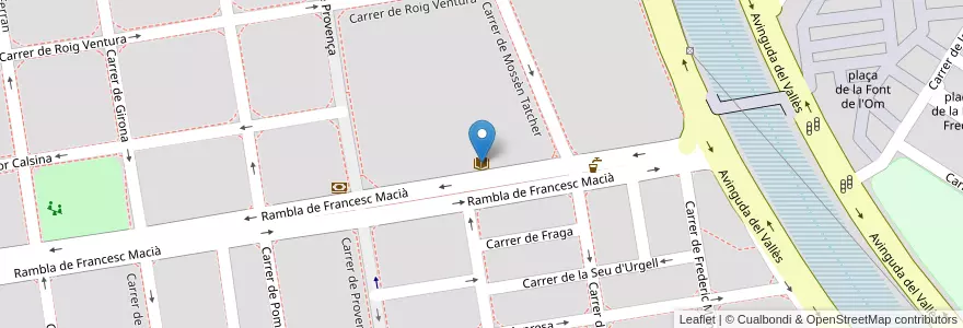 Mapa de ubicacion de Biblioteca Districte 6 en 西班牙, Catalunya, Barcelona, Vallès Occidental, Terrassa.