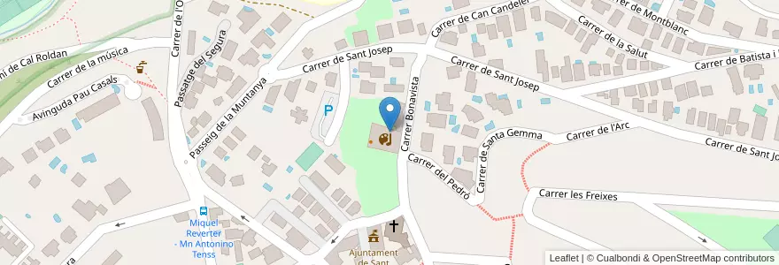 Mapa de ubicacion de Biblioteca Joan Margarit en 西班牙, Catalunya, Barcelona, Baix Llobregat, Sant Just Desvern.