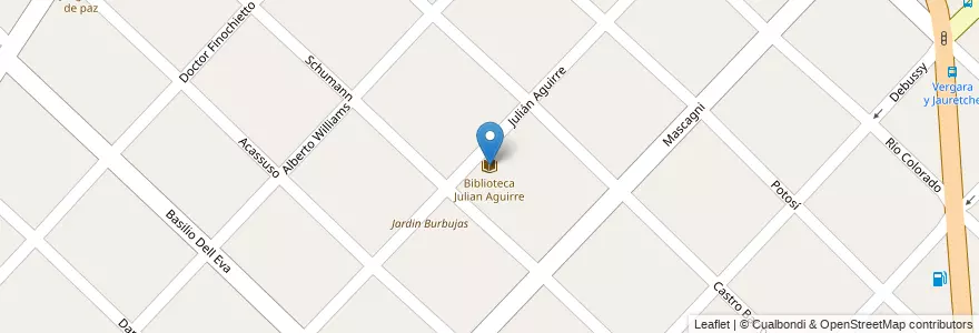 Mapa de ubicacion de Biblioteca Julian Aguirre en Argentinië, Buenos Aires, Partido De Hurlingham, Hurlingham.