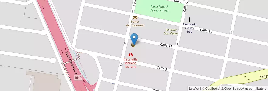 Mapa de ubicacion de Biblioteca Lizondo Borda en アルゼンチン, トゥクマン州, Departamento Tafí Viejo, San Miguel De Tucumán.