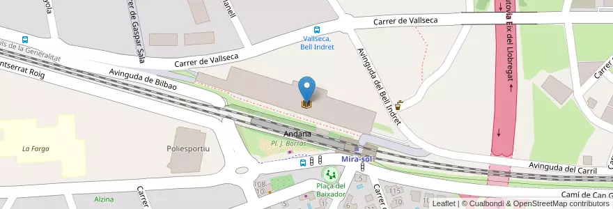 Mapa de ubicacion de Biblioteca Marta Pessarrodona en 西班牙, Catalunya, Barcelona, Vallès Occidental, Sant Cugat Del Vallès.
