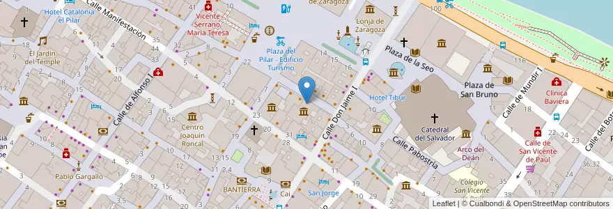 Mapa de ubicacion de Biblioteca Municipal en Espagne, Aragon, Saragosse, Zaragoza, Saragosse.