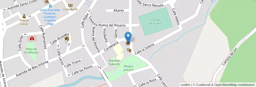 Mapa de ubicacion de Biblioteca Municipal de Pulianas en Spanien, Andalusien, Granada, Comarca De La Vega De Granada, Pulianas.
