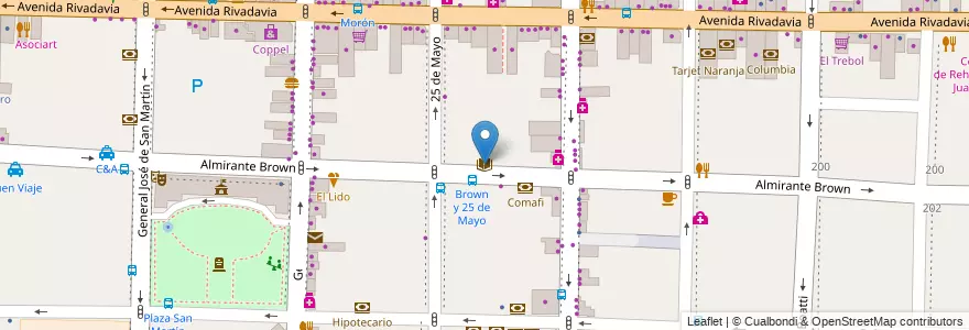Mapa de ubicacion de Biblioteca Municipal Domingo Faustino Sarmiento en Arjantin, Buenos Aires, Partido De Morón, Morón.
