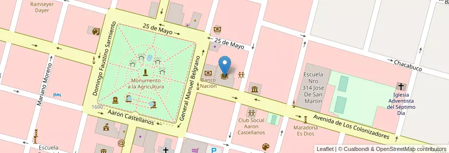Mapa de ubicacion de Biblioteca Municipal Francisco Soutomayor en Argentina, Santa Fe, Departamento Las Colonias, Municipio De Esperanza, Esperanza.