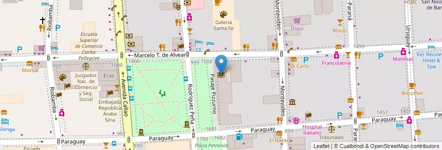 Mapa de ubicacion de Biblioteca Nacional de los Maestros, Recoleta en Argentina, Ciudad Autónoma De Buenos Aires, Comuna 2, Buenos Aires.