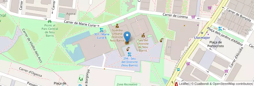 Mapa de ubicacion de Biblioteca Nou Barris en Испания, Каталония, Барселона, Барселонес, Барселона.