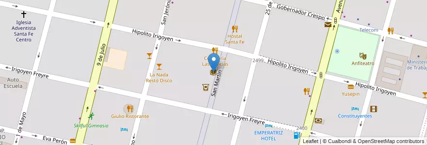 Mapa de ubicacion de Biblioteca Pedagógica y Popular Domingo F. Sarmiento en الأرجنتين, سانتا في, إدارة العاصمة, سانتا في العاصمة, سانتا في.