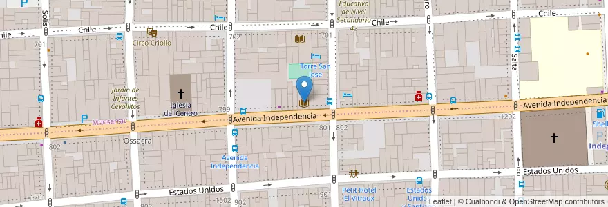 Mapa de ubicacion de Biblioteca Popular Juan Bautista Alberdi, Montserrat en Аргентина, Буэнос-Айрес, Comuna 1, Буэнос-Айрес.