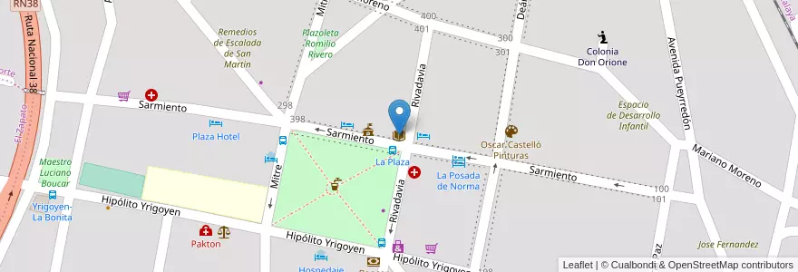 Mapa de ubicacion de Biblioteca Popular Mariano Moreno en Аргентина, Кордова, Departamento Punilla, Pedanía Dolores, Municipio De Capilla Del Monte, Capilla Del Monte.