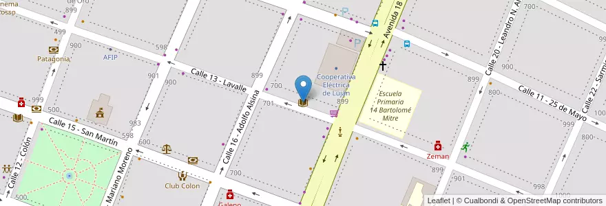Mapa de ubicacion de Biblioteca Popular Obrera Jean Jeaurés en Arjantin, Buenos Aires, Partido De Luján.