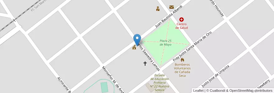 Mapa de ubicacion de Biblioteca Popular Publica Municipal Dolores A. Cirio de Busso en Argentine, Province De Buenos Aires, Partido De General Villegas.