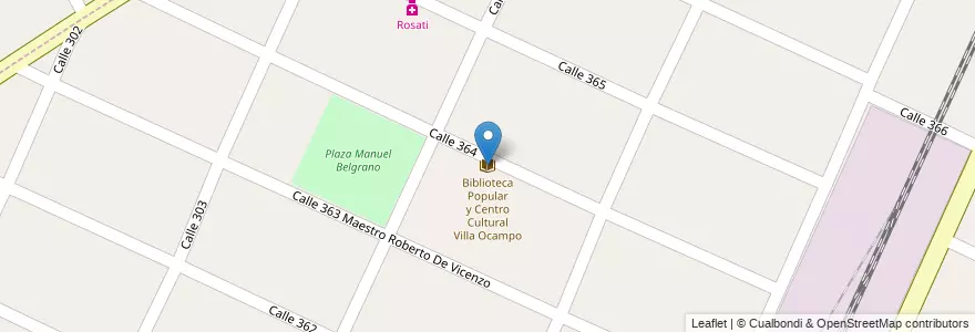 Mapa de ubicacion de Biblioteca Popular y Centro Cultural Villa Ocampo en Argentinië, Buenos Aires, Partido De Berazategui, Ranelagh.