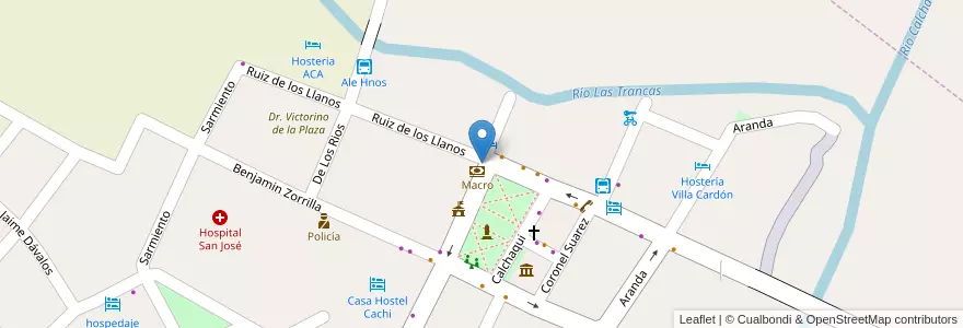 Mapa de ubicacion de Biblioteca Pública en Argentine, Salta, Cachi, Municipio De Cachi, Cachi.