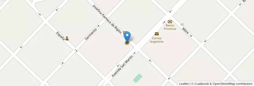 Mapa de ubicacion de Biblioteca Pública Amigos del Libro en Argentinië, Buenos Aires, Partido De Tres Arroyos.