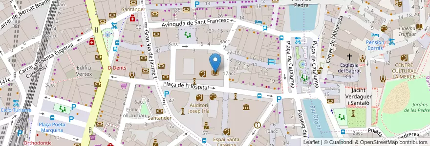 Mapa de ubicacion de Biblioteca Pública de Girona en Spagna, Catalunya, Girona, Gironès, Girona.