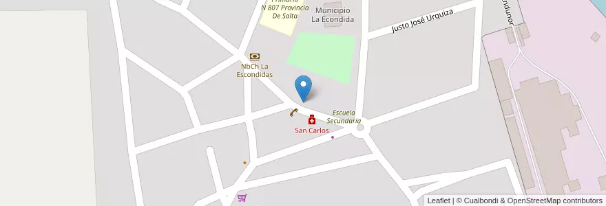 Mapa de ubicacion de Biblioteca Pública La Escondida en Аргентина, Чако, Departamento General Dónovan, Municipio De La Escondida, La Escondida.