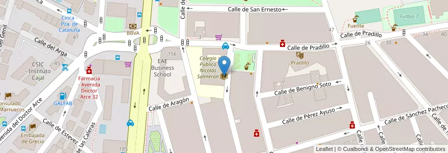 Mapa de ubicacion de Biblioteca Pública Municipal Francisco Ibáñez en 西班牙, Comunidad De Madrid, Comunidad De Madrid, Área Metropolitana De Madrid Y Corredor Del Henares, Madrid.