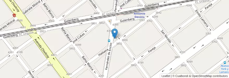 Mapa de ubicacion de Biblioteca Roque Sáenz Peña, Villa Devoto en Argentinië, Ciudad Autónoma De Buenos Aires, Buenos Aires, Comuna 11.